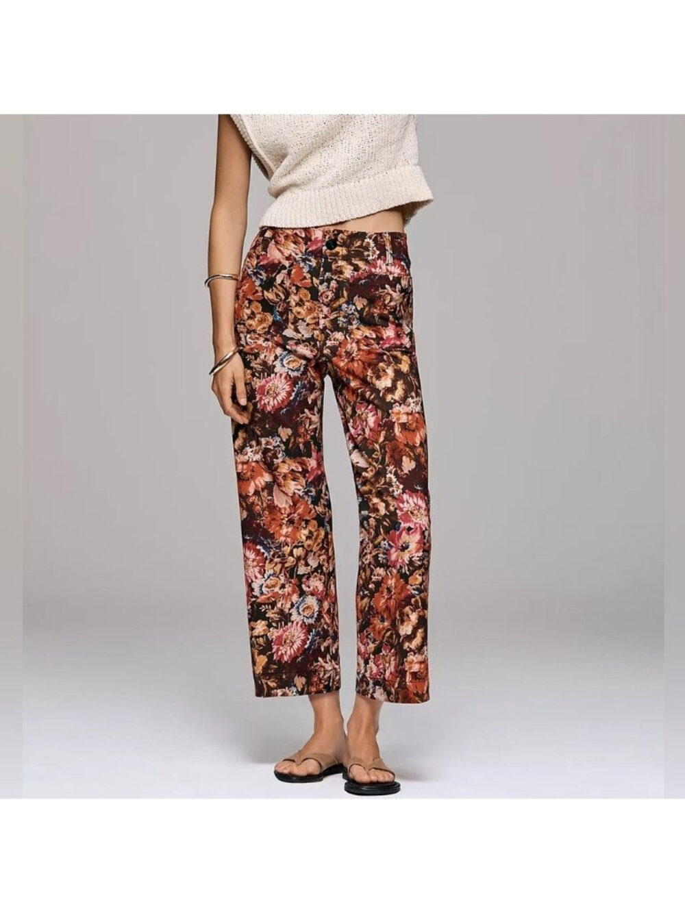 NWT Maeve Colette Women’s Size 26P Ponte High-Rise Wide-Leg Cropped Pants